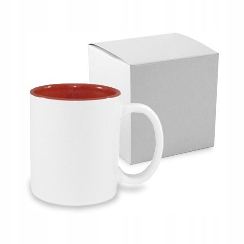 Kubek 330ml ECO z Bordowym Wnętrzem Sublimacja Marka BestSub