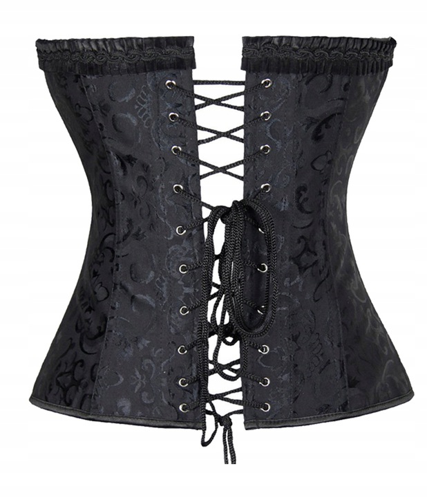 GORSET MODELUJĄCY WYSZCZUPLAJĄCY TALIĘ BRZUCH WIĄZANY NA HAFTKĘ / M Rozmiar M