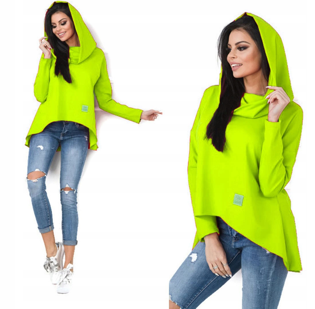 

Asymetryczna Tunika Bluza Sukienka Komin Kaptur XL