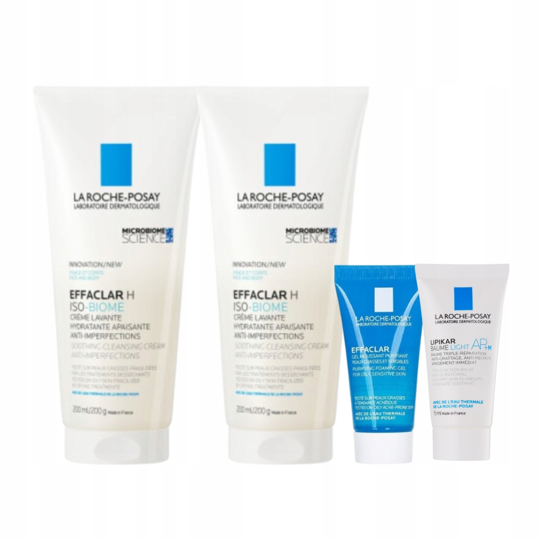 Krem myjący La Roche-Posay Effaclar H Iso-Biome skóra wrażliwa 200ml 2-PAK