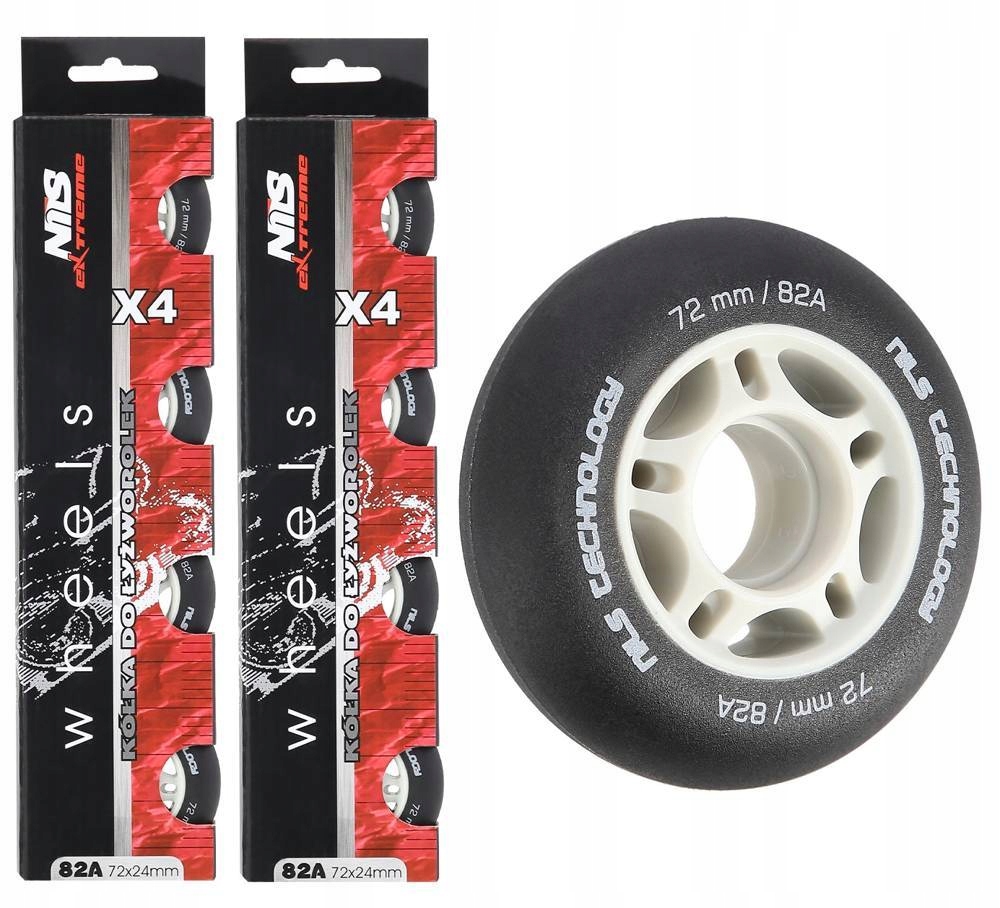 

Komplet Kółek Do Łyżworolek Rolek 8 szt. 72 mm