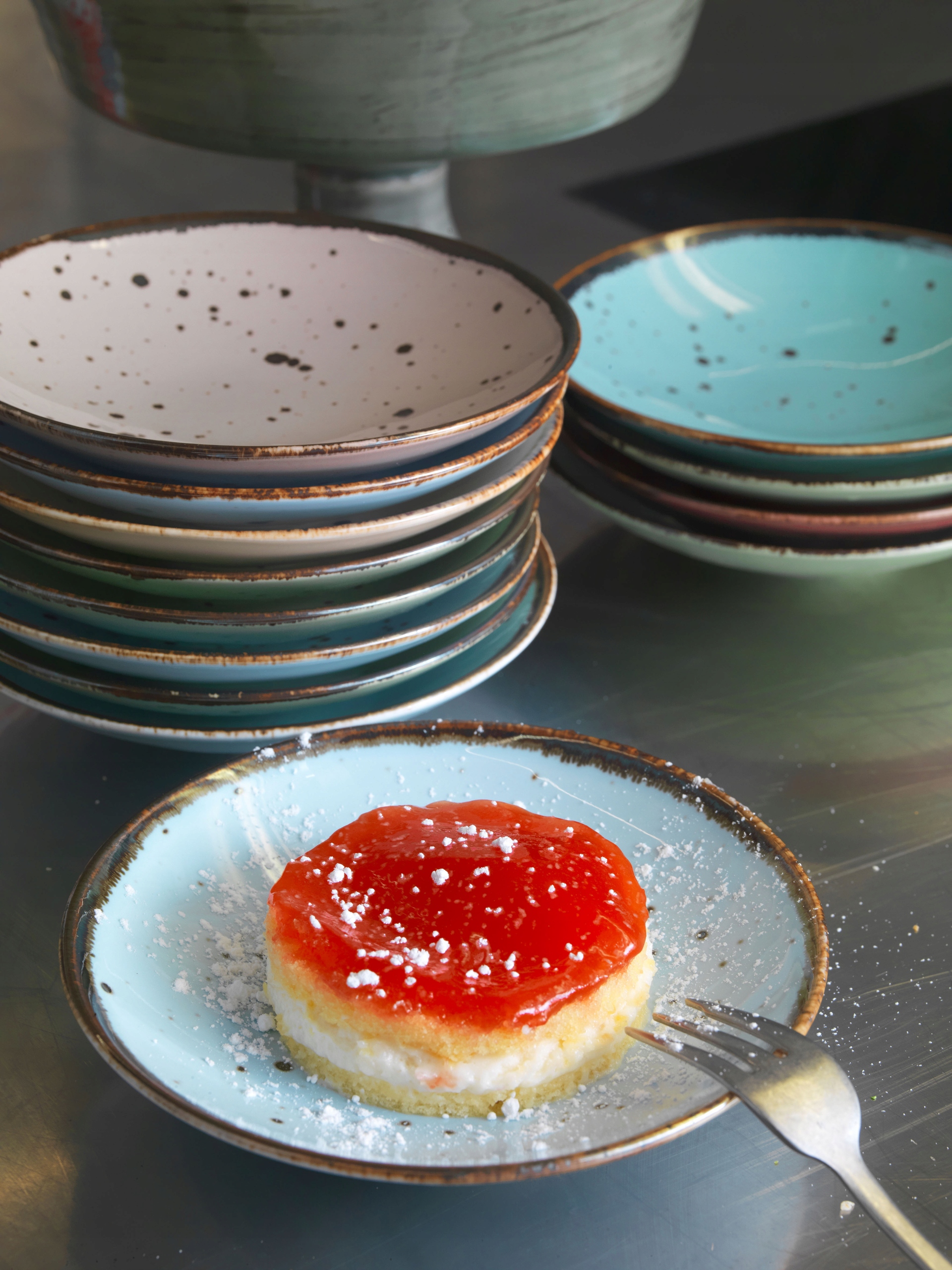 Alumina Nostalgia Lazur Filiżanka/spodek 300 ml Kolor odcienie niebieskiego odcienie żółtego i złota