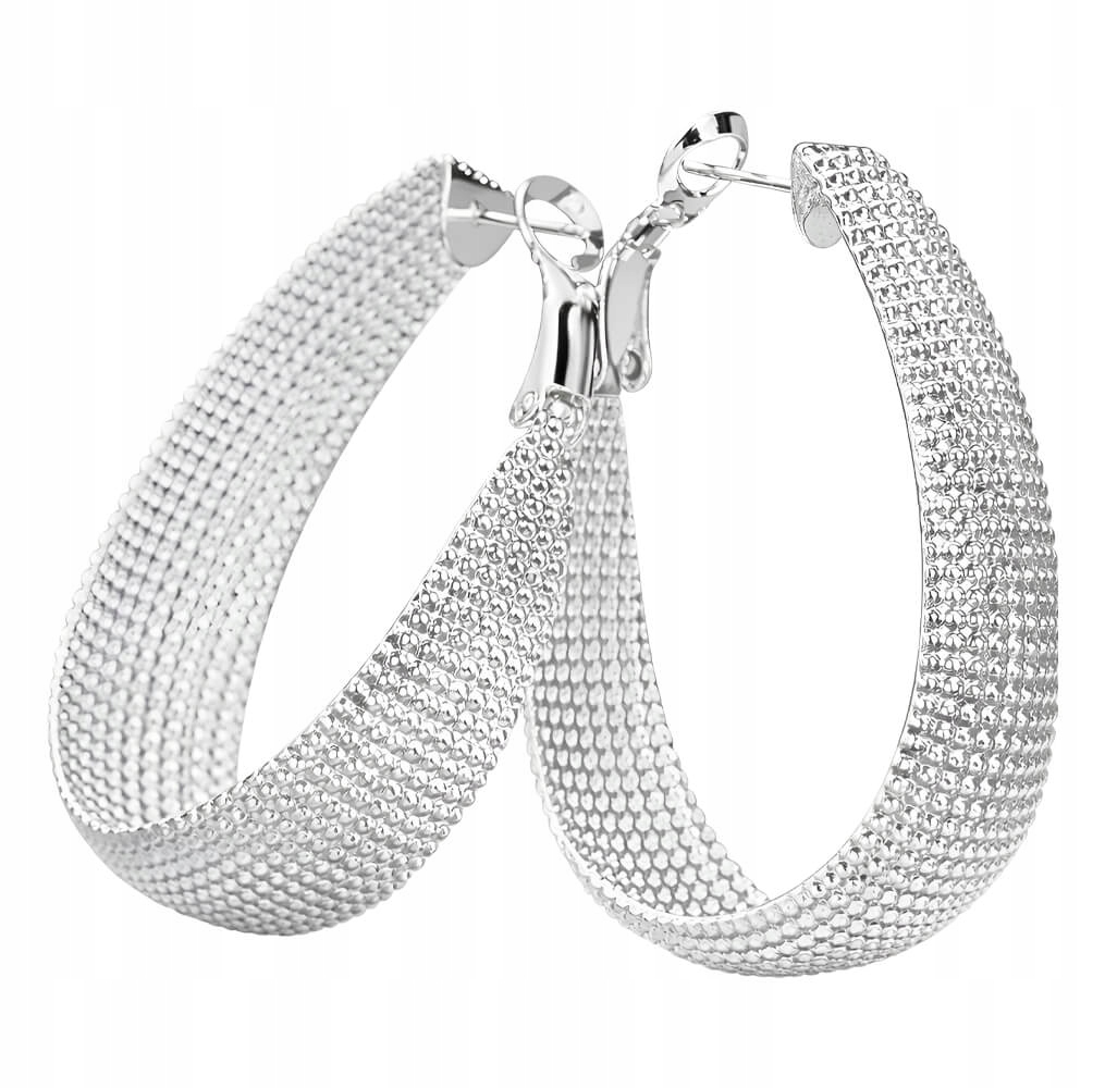 Náušnice Velká kola Stříbro 925 Diamantové zapínání