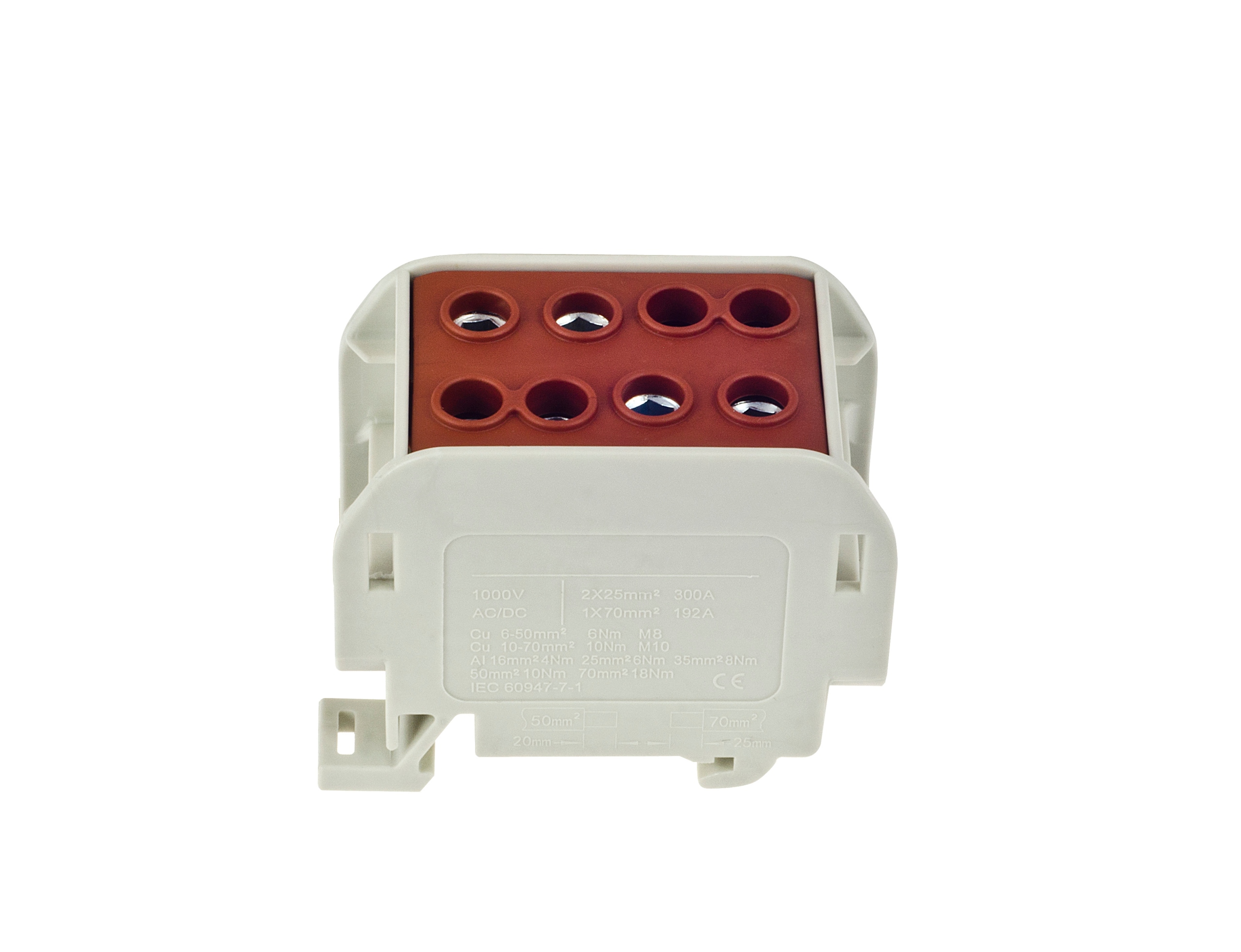 ZŁĄCZKA SZYNOWA JEDNOPOLOWA ZGX 1x70/2x50 MM2 BRĄZOWA (Al/Cu) INCOBEX