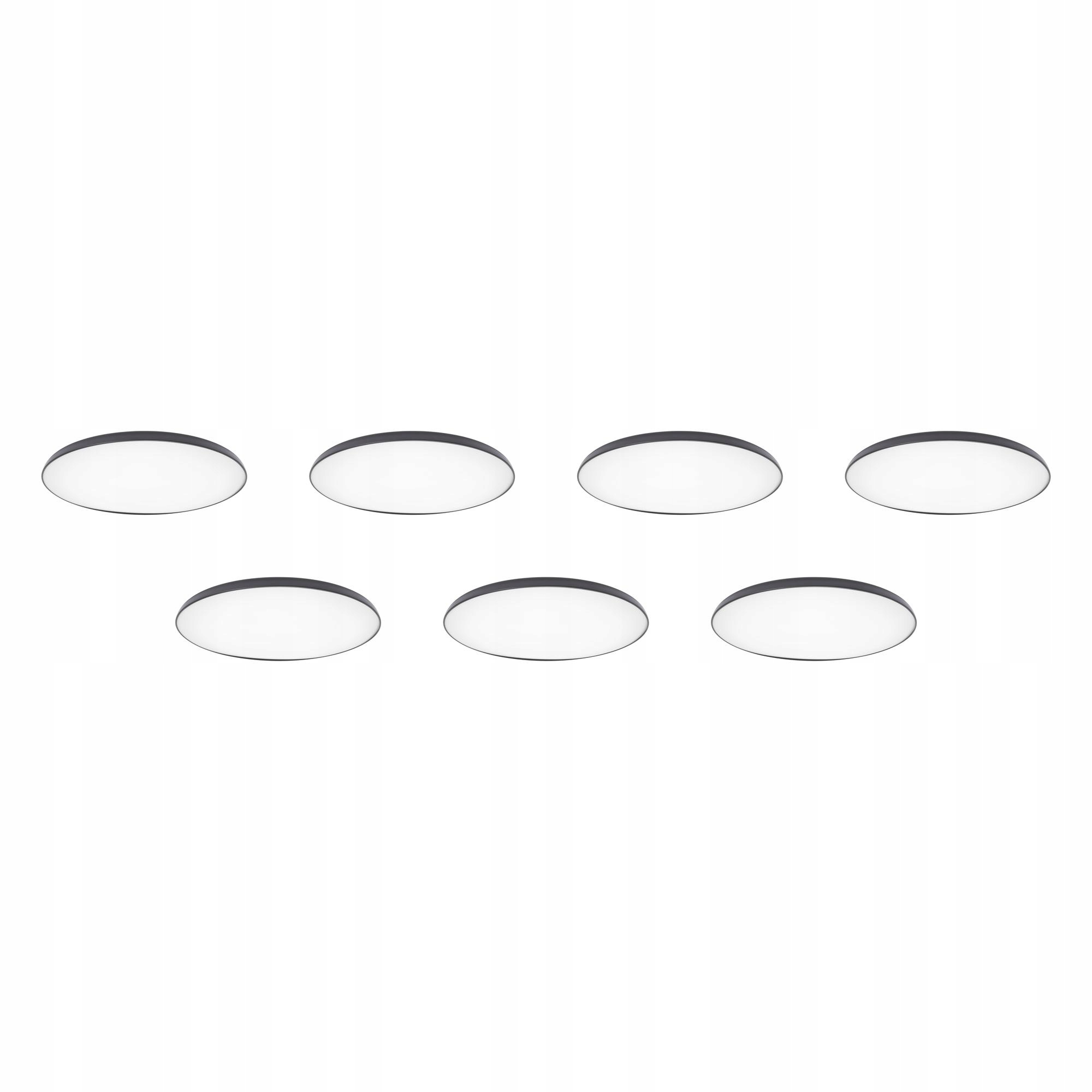 7 szt. Nymane Lampa sufitowa Led antracyt 45 cm