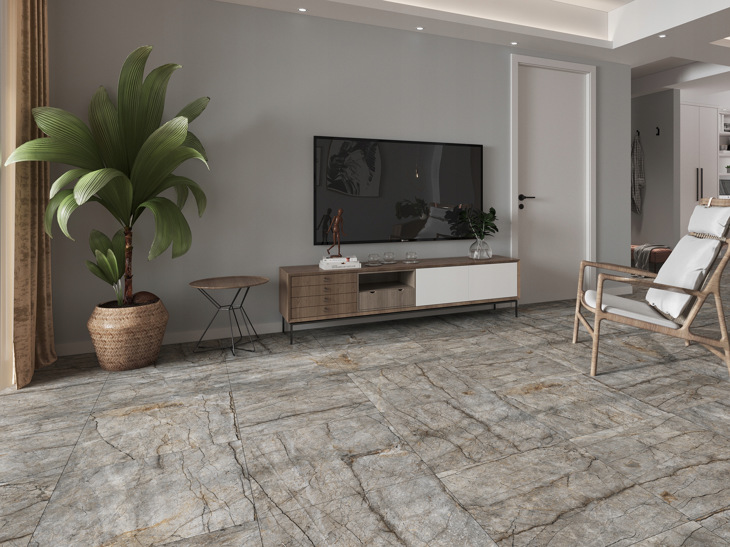 PŁYTKI PODŁOGOWE ŁAZIENKOWE MARMUR GRES INFINITY TAN 60x60 CARVING / MAT Typ gres