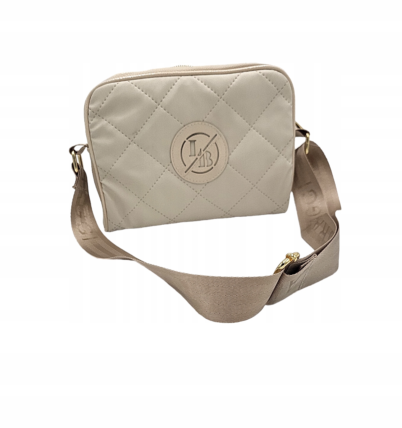 Kabelka přes rameno Laura Biaggi béžová prošívaná