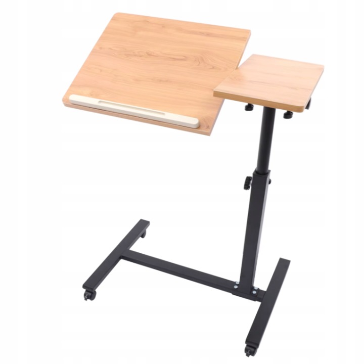 Stolek pod notebook na kolečkách Nastavitelný 360° Pracovní stůl pro domácí postel