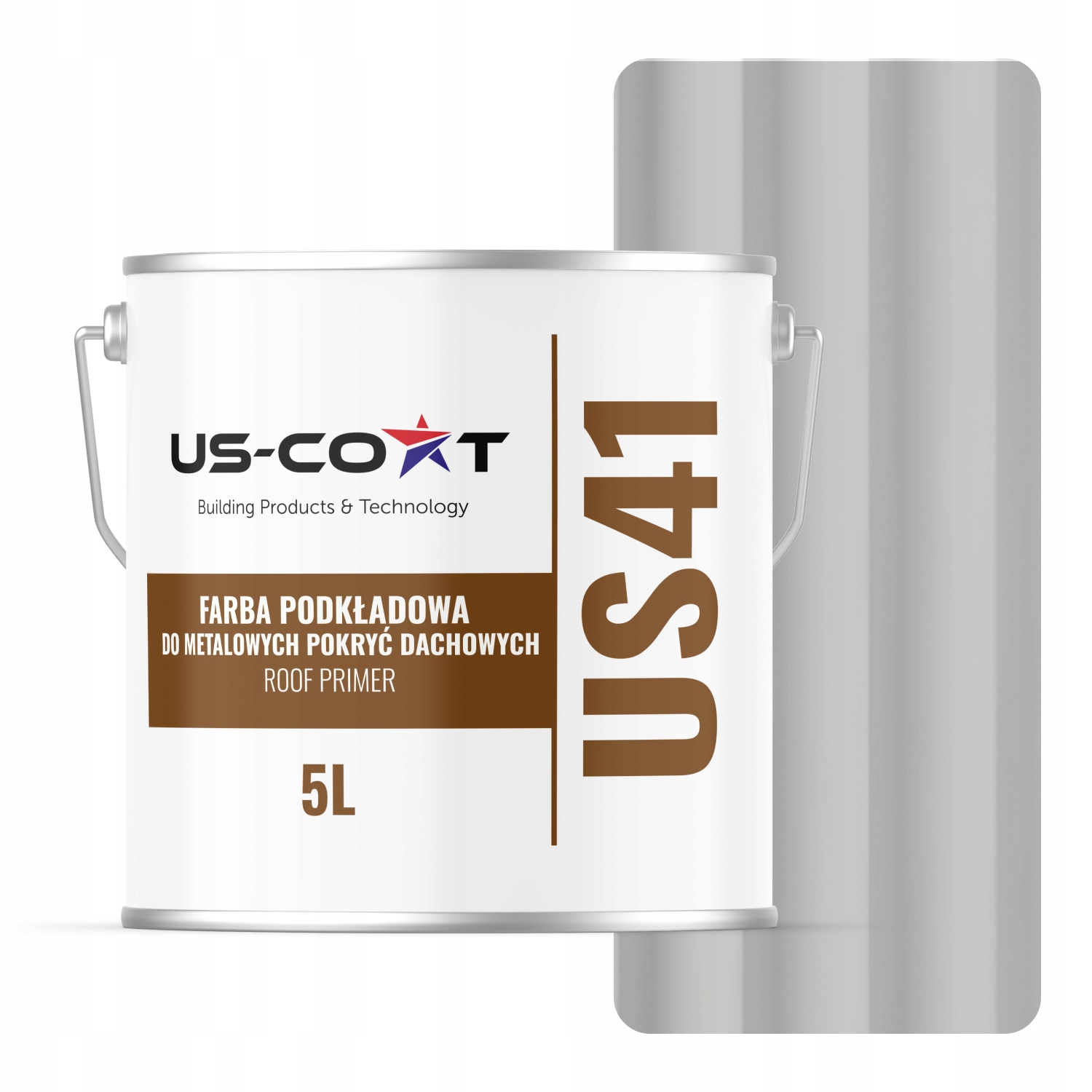 Základná Farba Na Strechu, Pozinkovaný Plech, Oceľ, Sivá Mliečna RAL7047 5L Matná