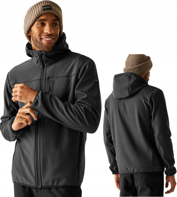 Męska kurtka softshell Regatta z kapturem RMl292 61I 3XL