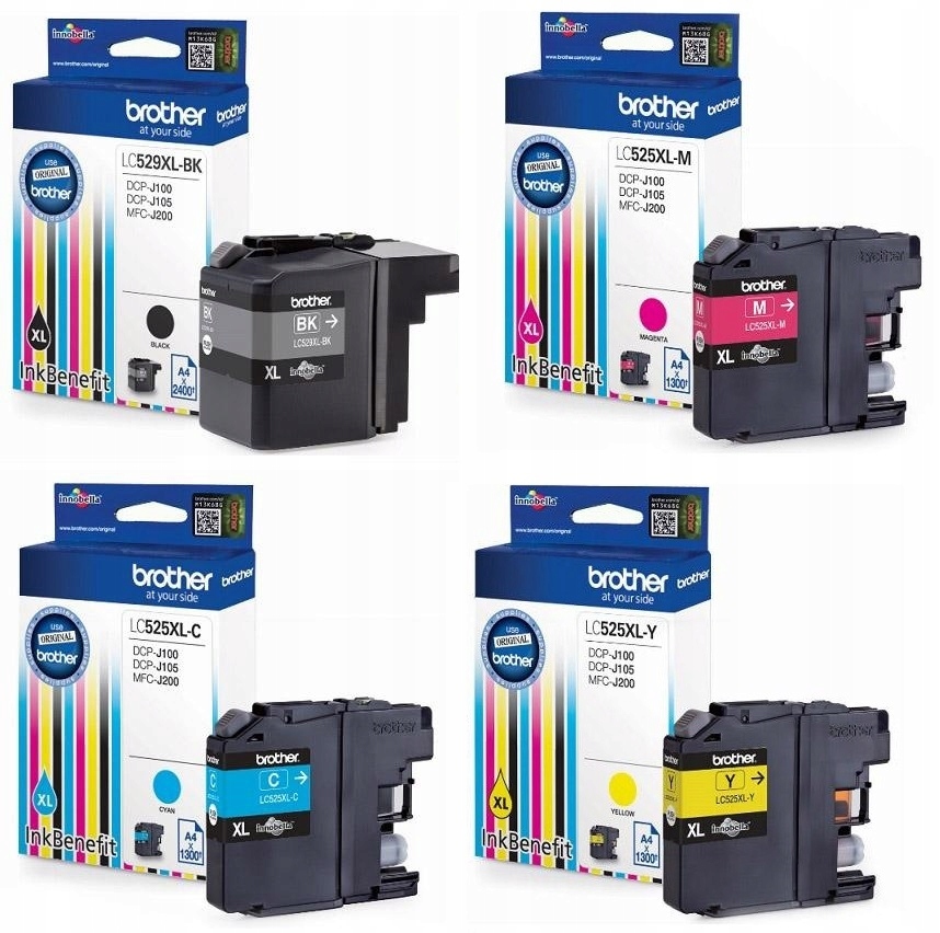 

Komplet tuszy Brother LC529XL LC525XL 525 529