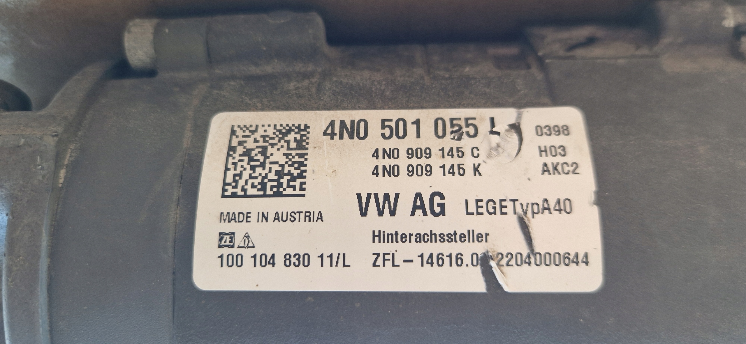control rear part AUDI A6 C8 A7 4N0501055L original as new