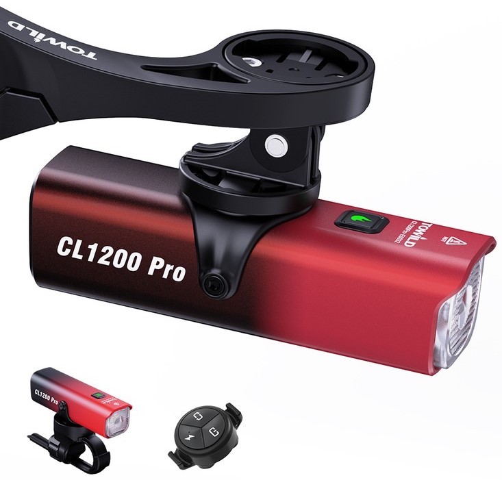 Zestaw Lampa przednia Towild CL1200 Pro, pilot ACL01,uchwyt AS90, powerbank
