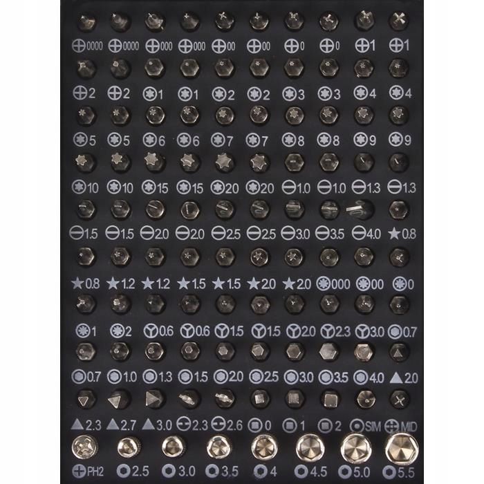 Zestaw Precyzyjnych Śrubokrętów 115w1 Wkrętak Torx Rodzaj zestaw