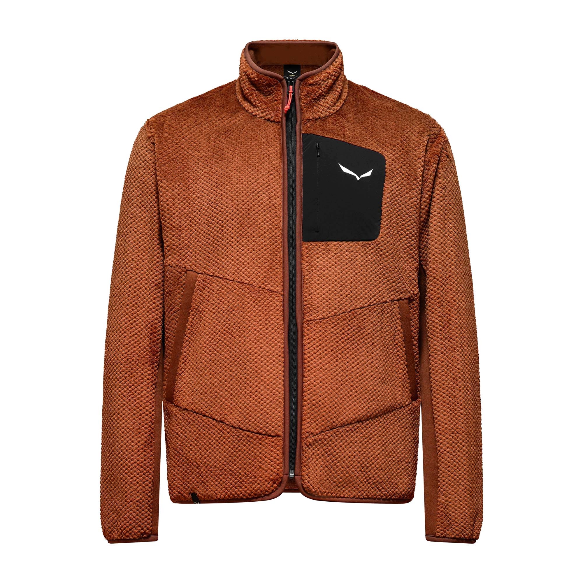 Mikina Salewa Puez Warm Full Zip, barva bombay brown