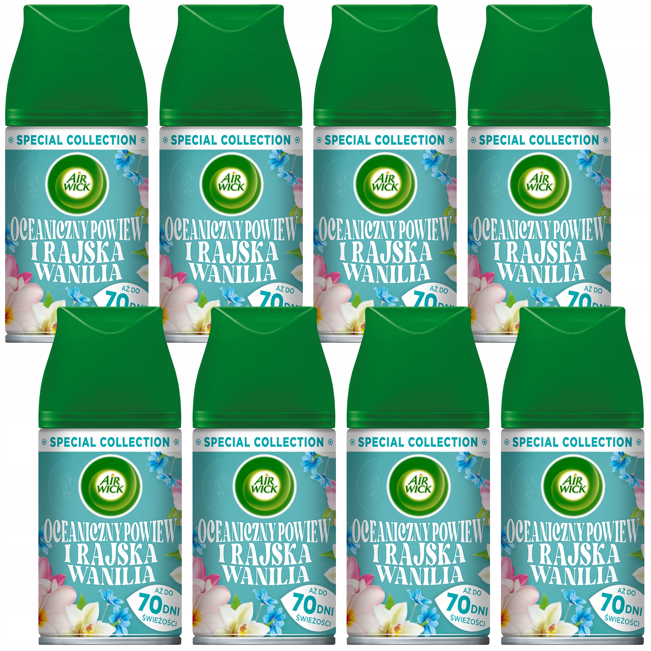 Air Wick Náplně Do Osvěžovače Vzduchu Oceánský Vánek Vanilka 8 X 250 ML