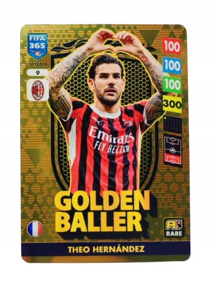 Panini Fifa 2025 Golden Baller 9 Theo Hernandez Ac Milan