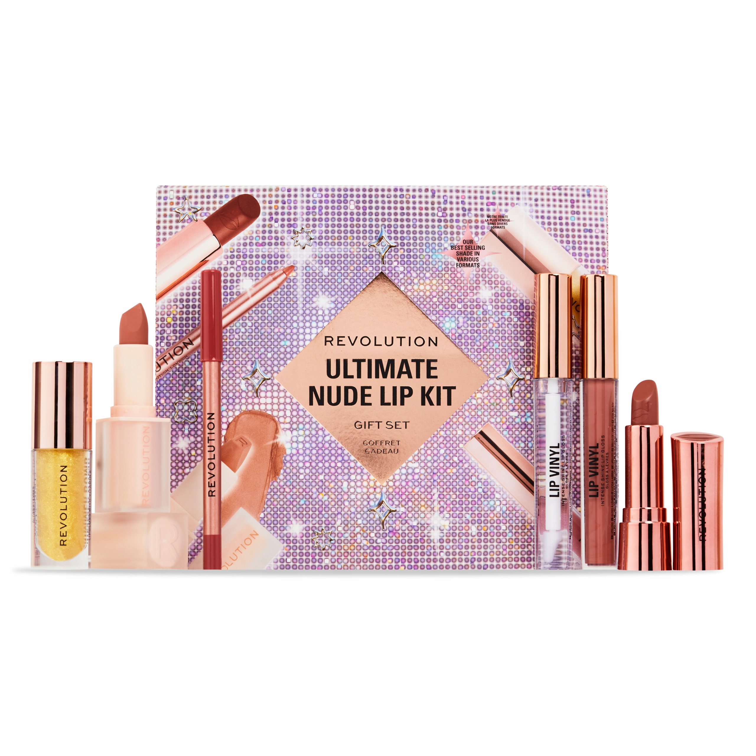 Sada rtěnek Makeup Revolution London Ultimate Nude Lip Kit