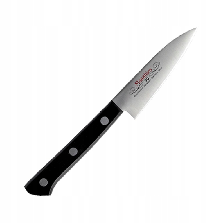 Masahiro Bwh nôž Paring 9 cm, oceľ MBS-26, čierny pakkawood