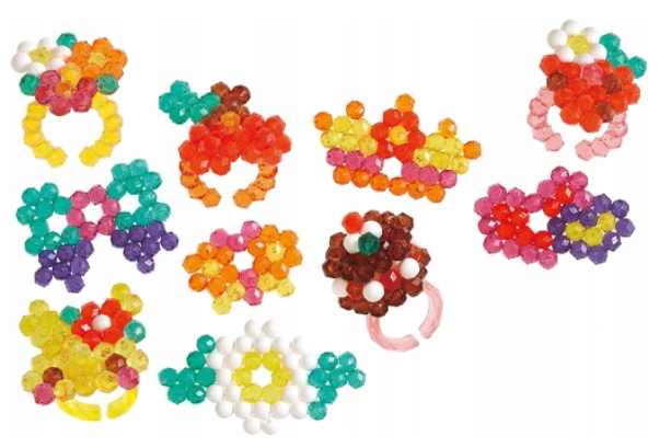 Aquabeads Kolorowe Błyszczące Pierścionki Koraliki Kod producenta 79928