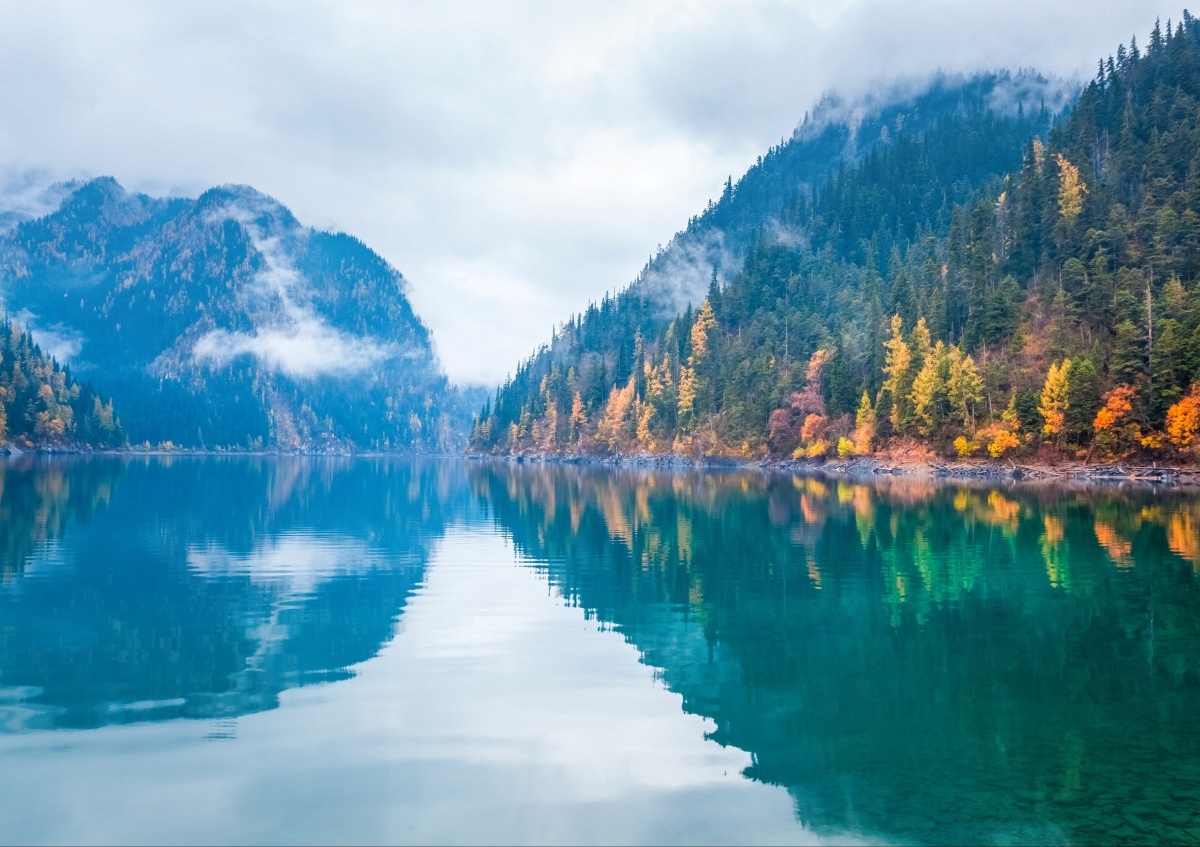 

Fototapeta Flizelinowa Jezioro jesienią 312x219