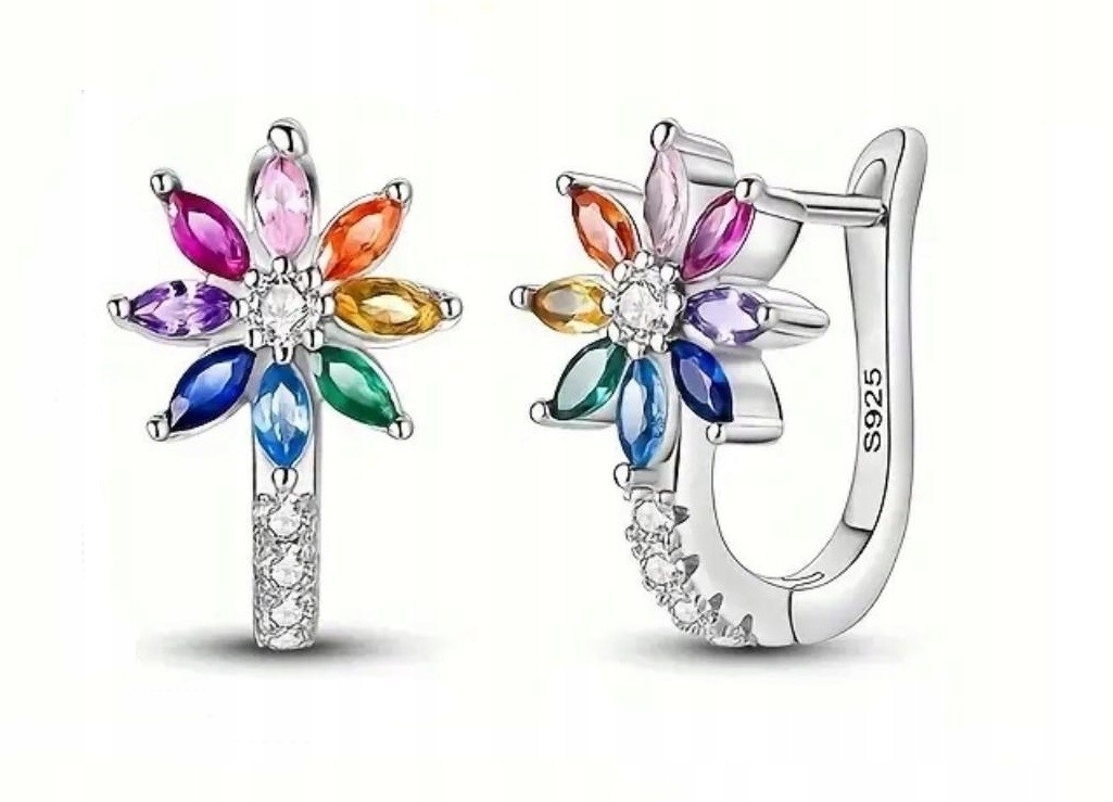 Stříbrné náušnice Ag 925 rhodiovaný květ IM0940525ER