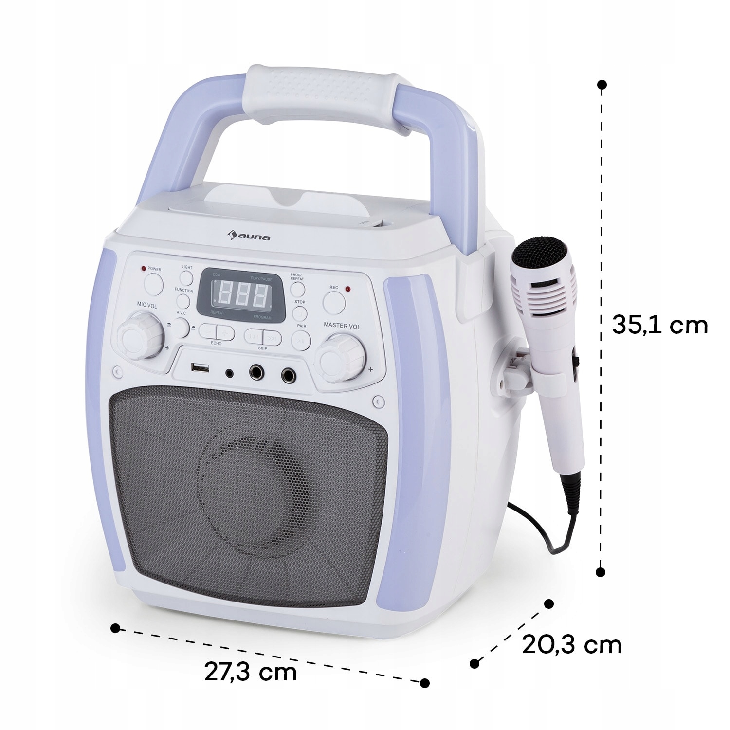 StarMaker Plus Karaoke System Bluetooth USB CD LED głośnik przenośny #2765 Marka Auna