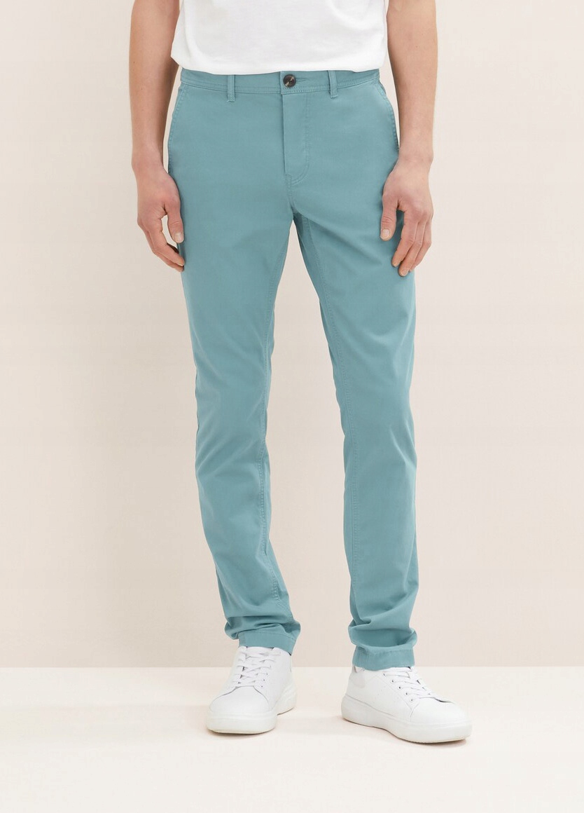 Tom Tailor Washed Slim Chinos Deep British Green