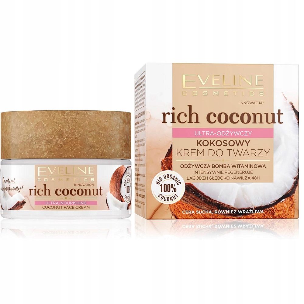 

Eveline Rich Coconut odżywczy krem kokosowy 50ml