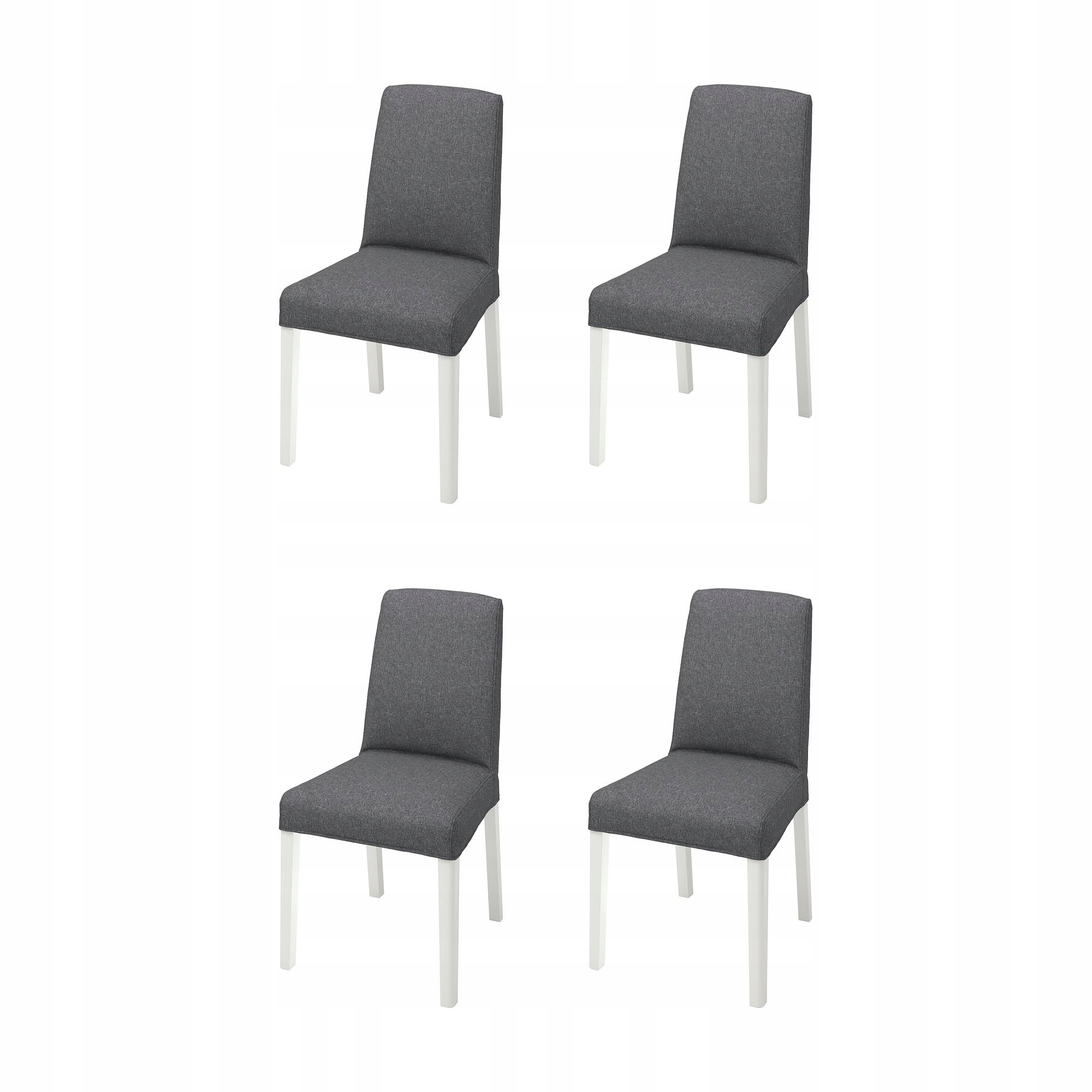 4 ks Potah na židli Bergmund středně šedý, tkanina polyester