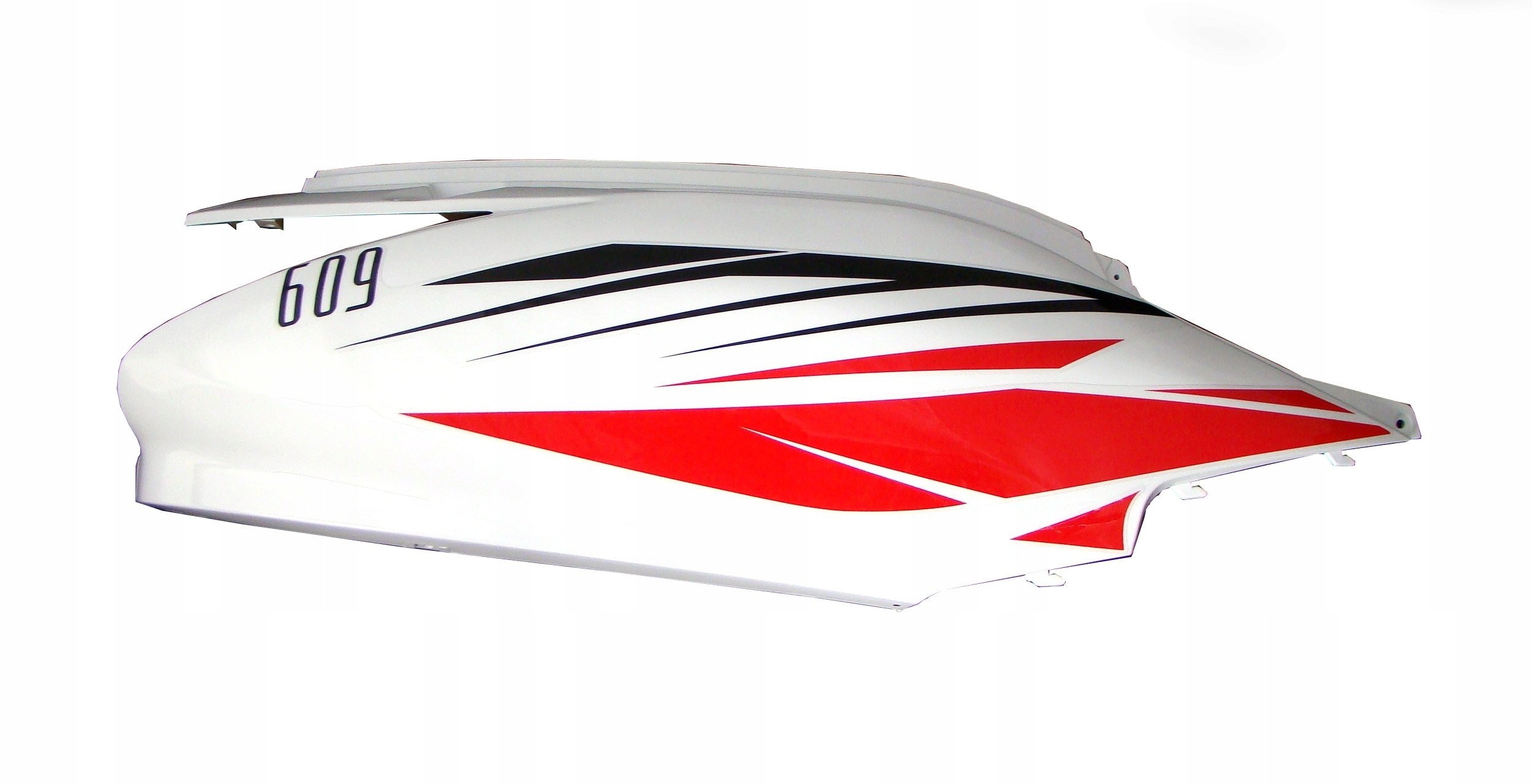 T46608 - JUNAK 609 КРЫШКА СЕДЛА ПРАВАЯ БЕЛО-КРАСНАЯ