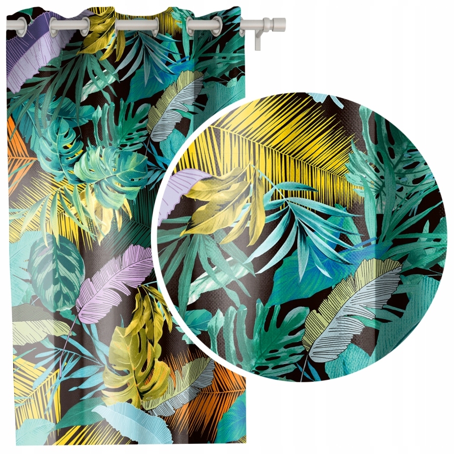 ZASŁONA MATOWA kwiaty ZASŁONY na PRZELOTKI 145x250