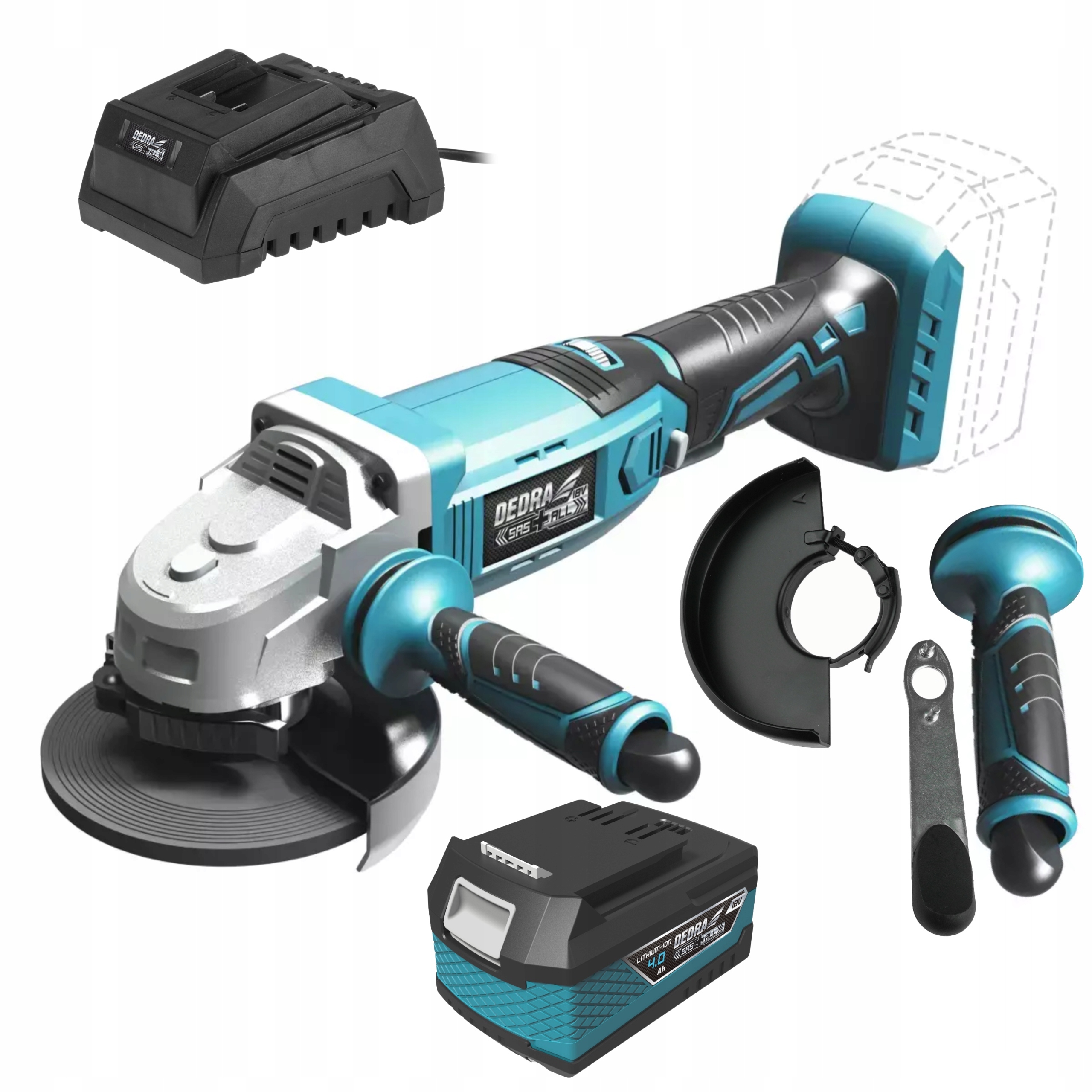 DEDRA SZLIFIERKA KĄTOWA REGULACJA DED7046 SAS+ 4Ah