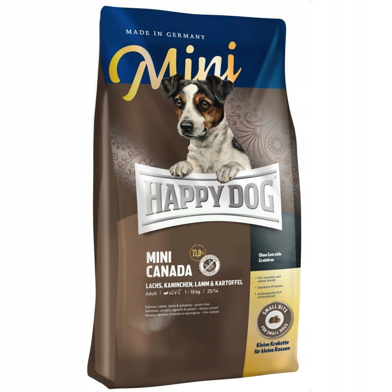 Levně Happy Dog Mini Kanada Losos Králík Jehněčí 4 kg