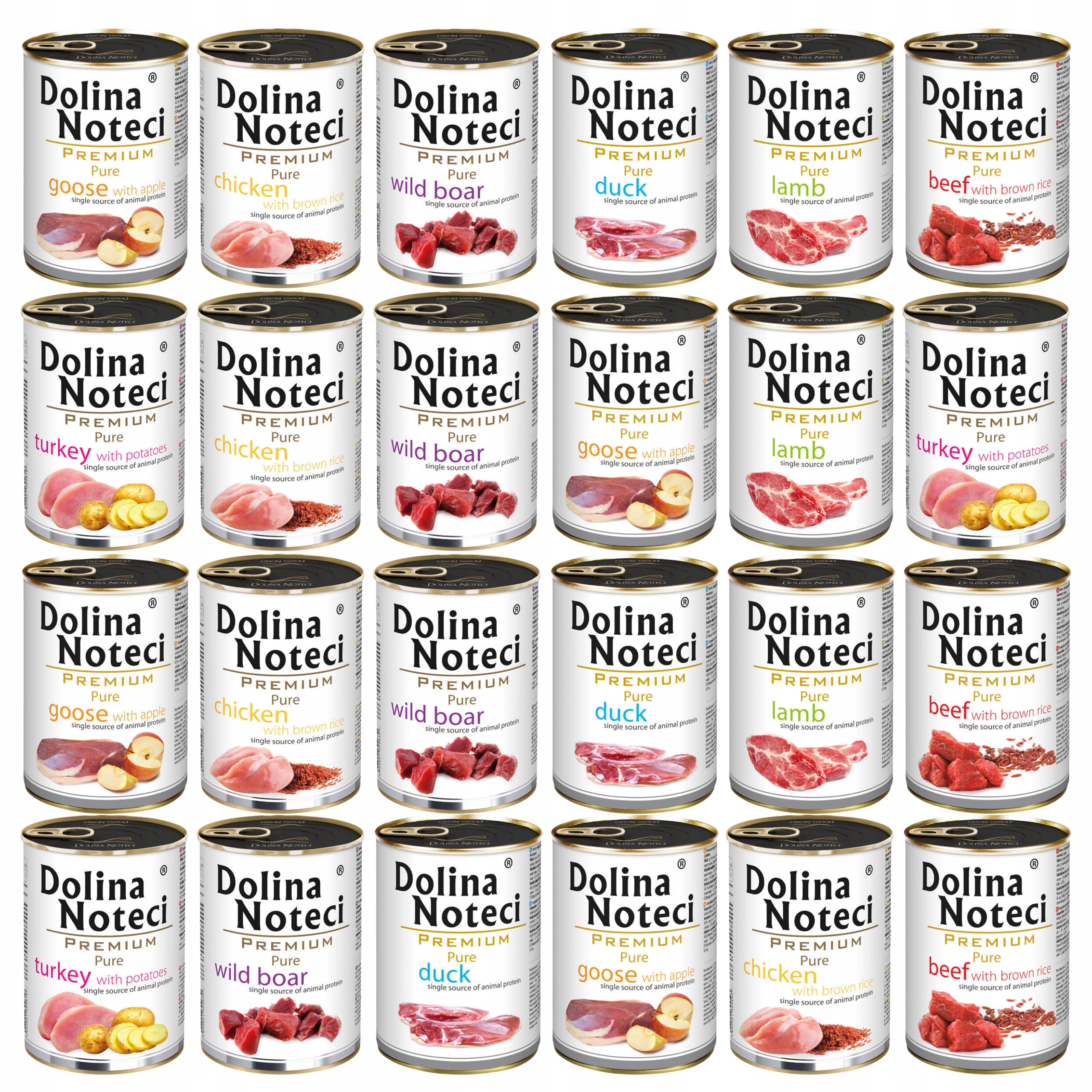 Levně Dolina Noteci Premium Pure krmivo pro psy mix chutí 24 x 400 g