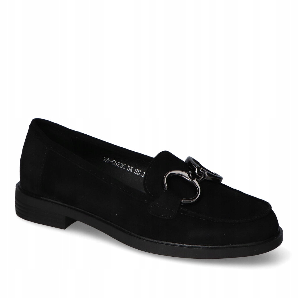 Mokasíny Vinceza 58235BKSU Černý semiš 37