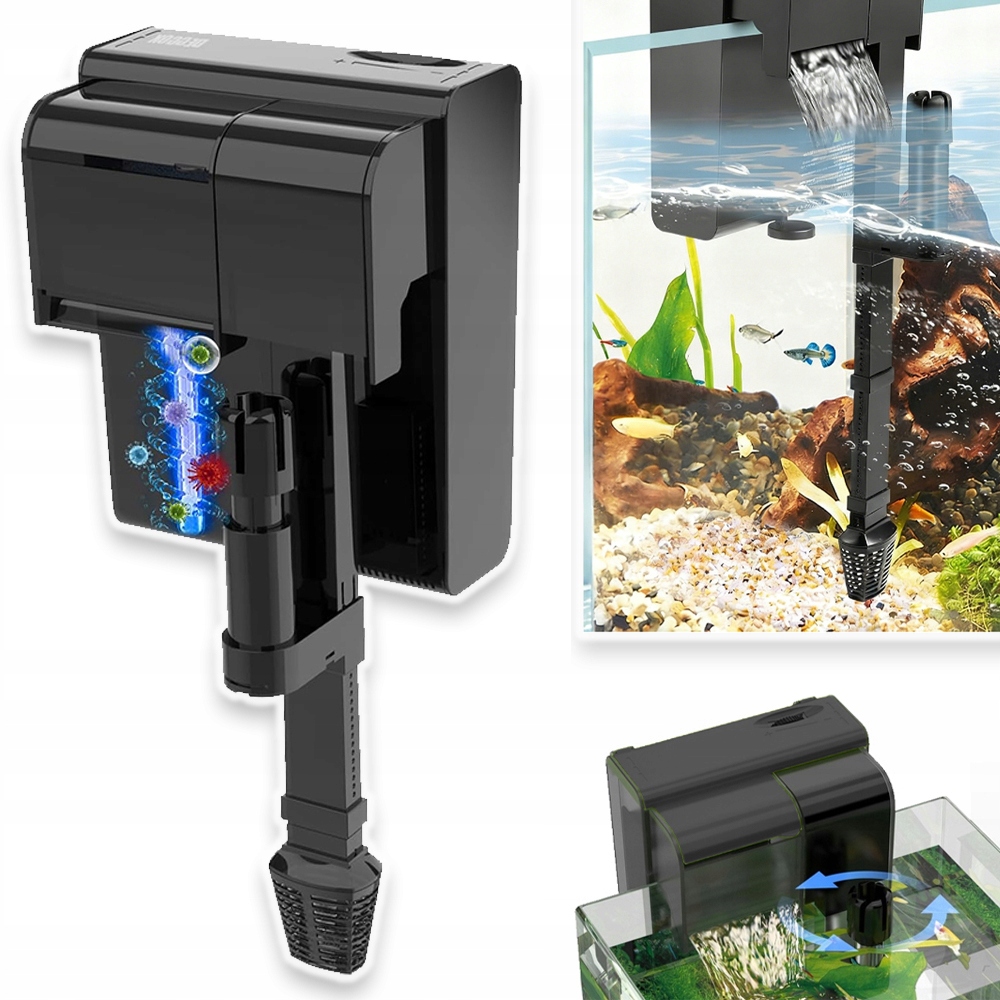 Vnější Filtr Pro Akvárium 450 L/h, Filtrace Vody V Akváriu S Uv Světlem