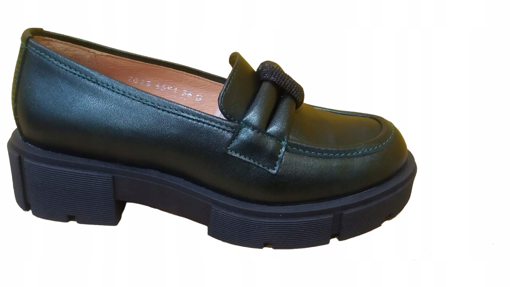 Zelené Polobotky Mokasíny Simen 6591A Lícová Kůže vel. 41