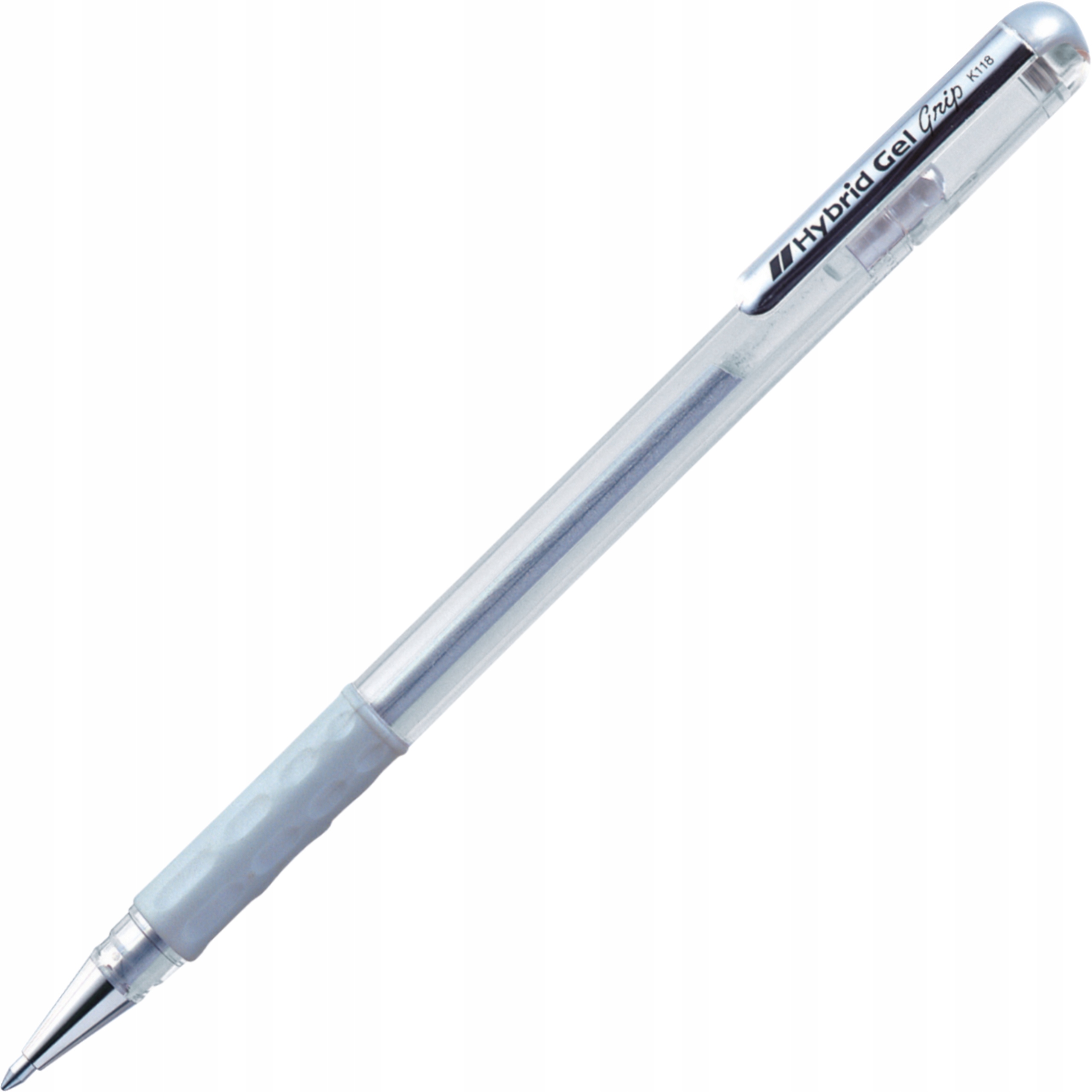 

Długopis żelowy Pentel Hybrid Gel metalic srebrny