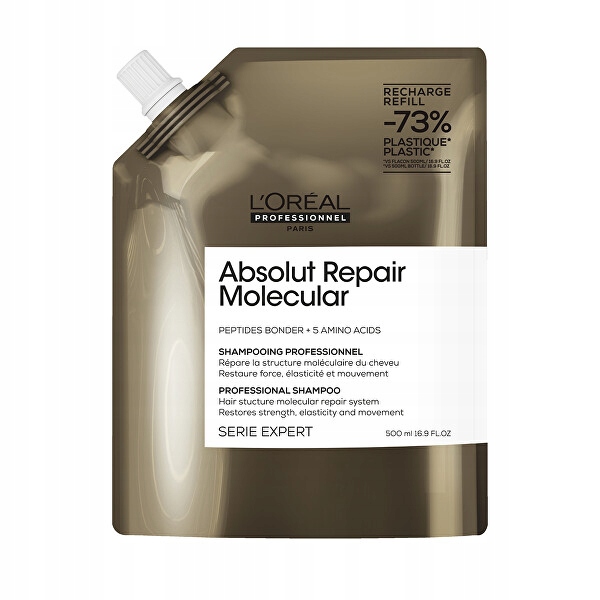 Šampon pro poškozené vlasy Absolut Repair Molecular 500 ml náplň