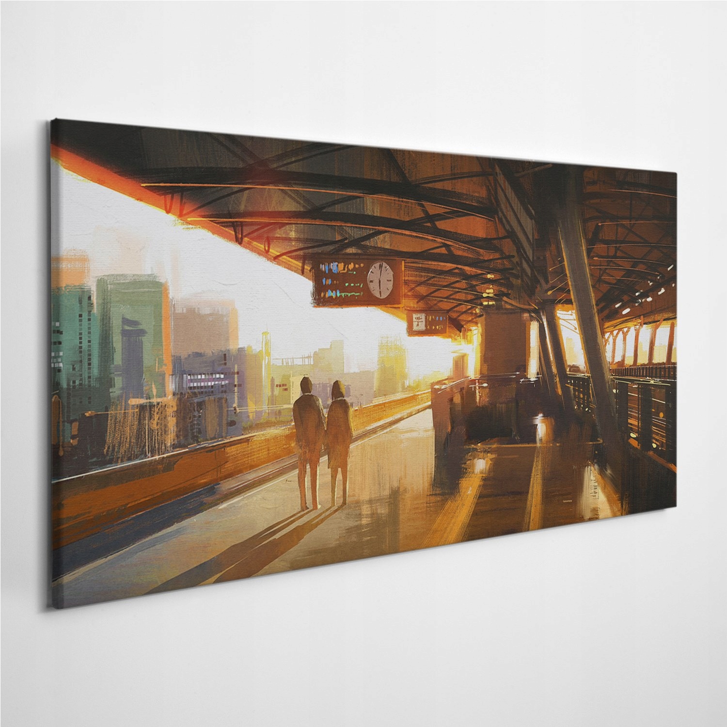 

Fotoobraz na ścianę Para Czeka na Pociąg 120x60 cm