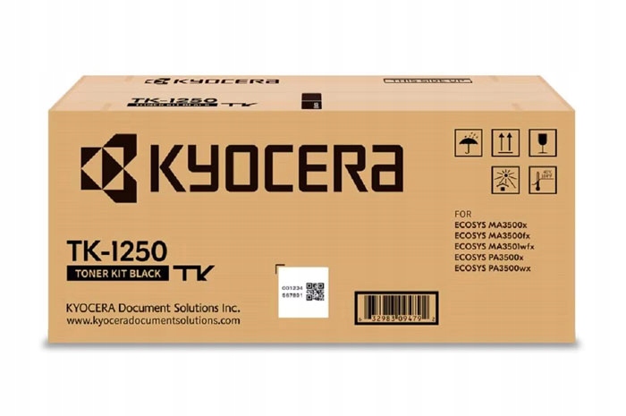 Originálny čierny toner Kyocera Ecosys MA3500x (TK-1250 TK1250 1T0C3H0NL0)