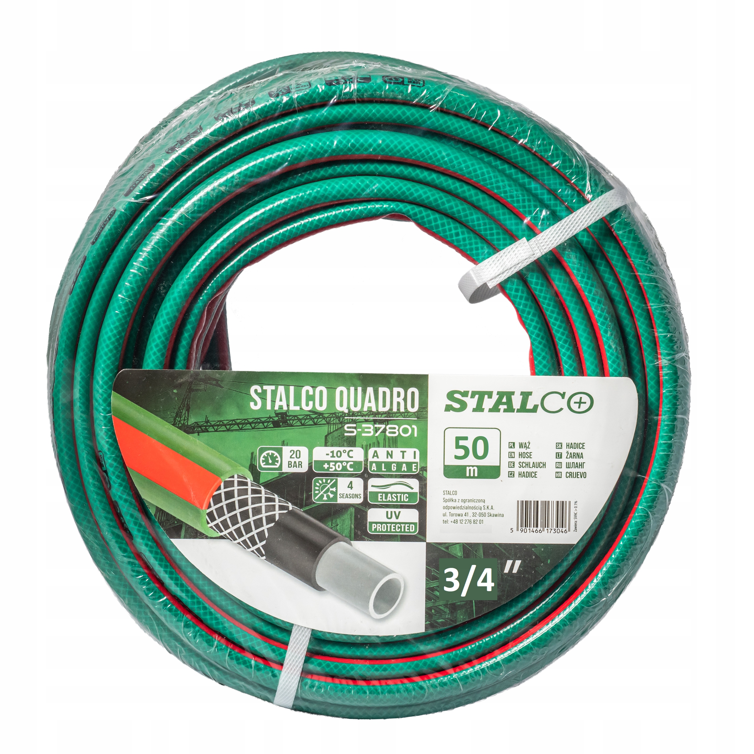 

Stalco Wąż Ogrodowy Szlauf 4 Warstwowy 3/4 50MB