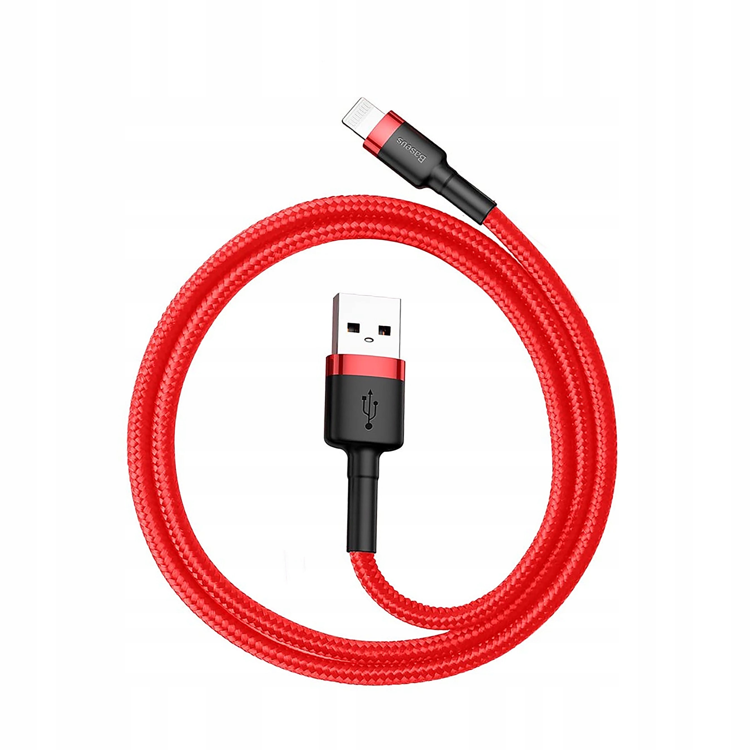 Kabel Baseus Cafule Usb-a Lightning 2.4A Qc 3.0 0.5 m czerwony