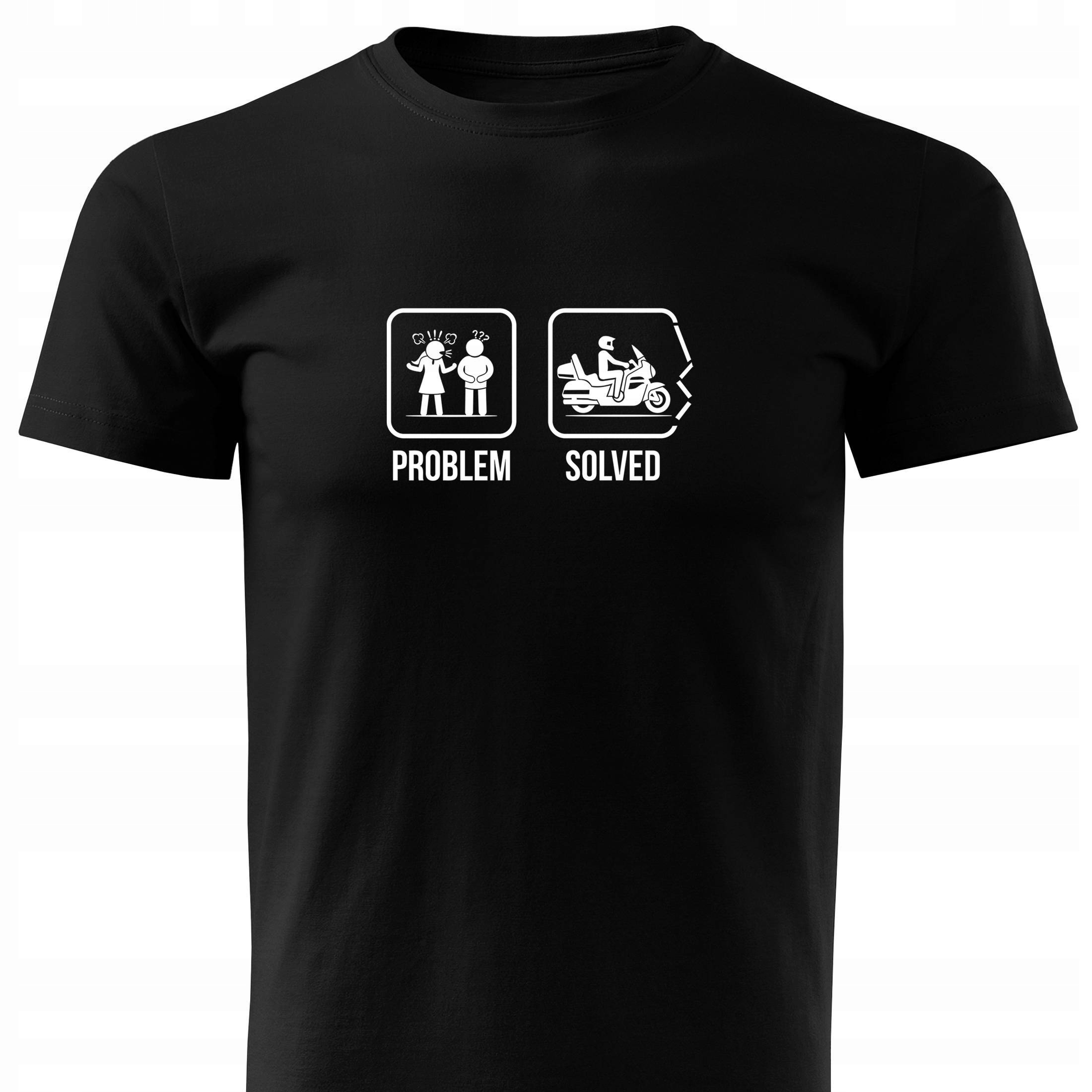 

Koszulka motocyklowa motocyklisty Problem Solved