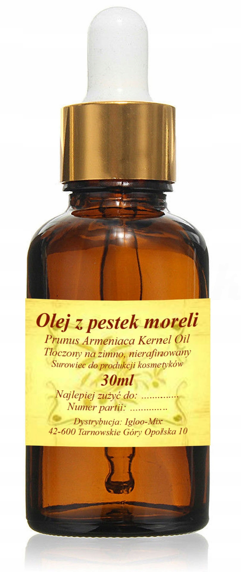 

Olej z Pestek Moreli 30ml z pipetą zimnotłoczony