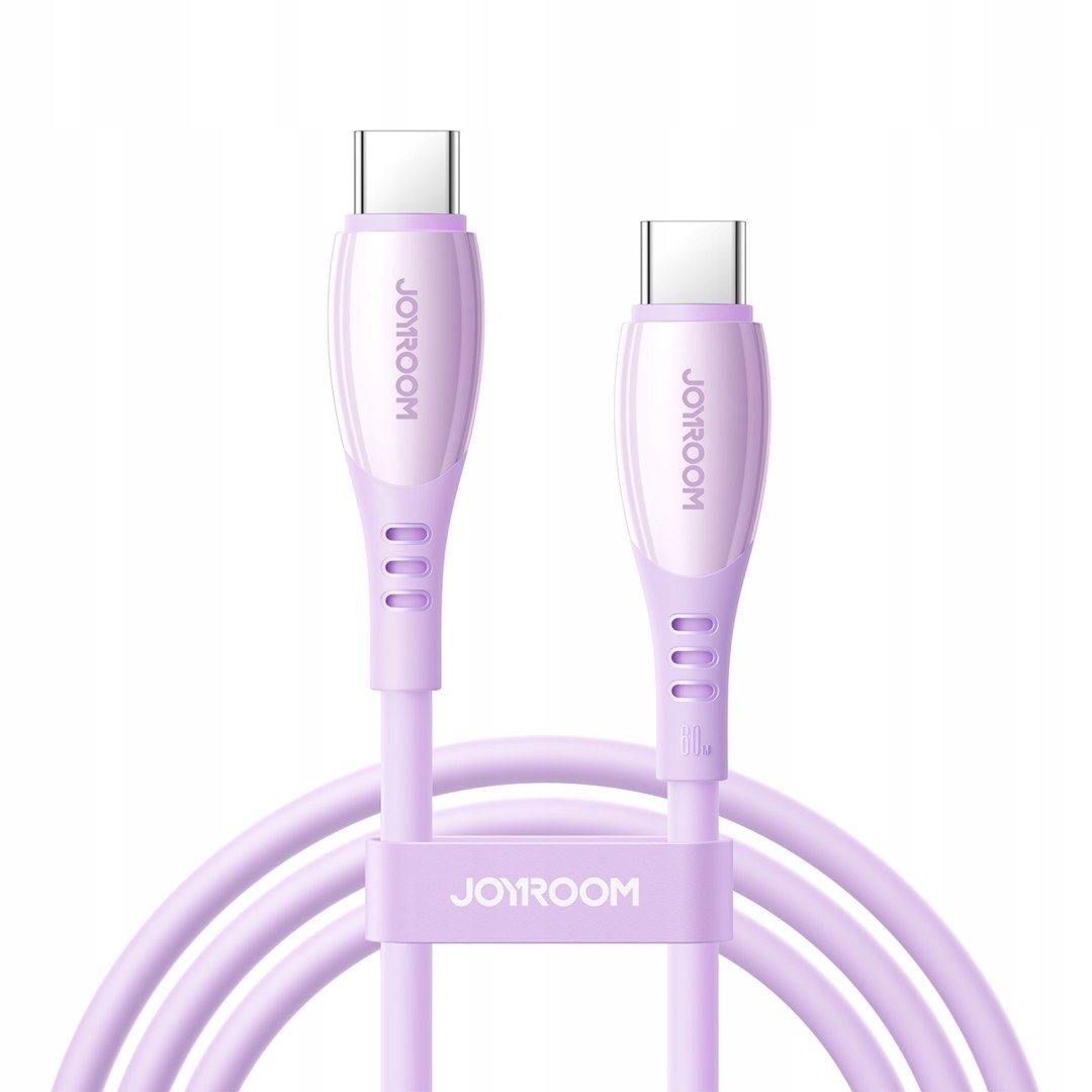 Kabel przewód Usb-c Vibrant Series 60W 1.2m fioletowy