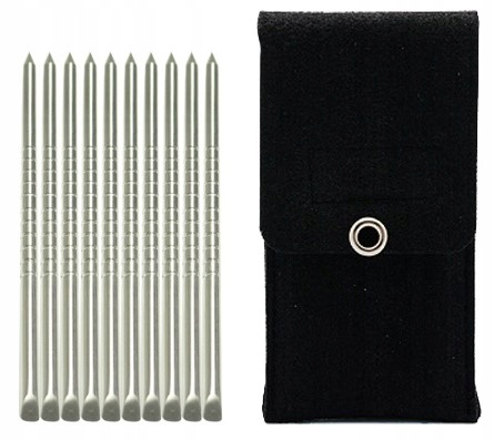 Piny Do Pinoterapii Pin Pro Stalowy 10 szt Acus Med Pokrowiec Etui Stal
