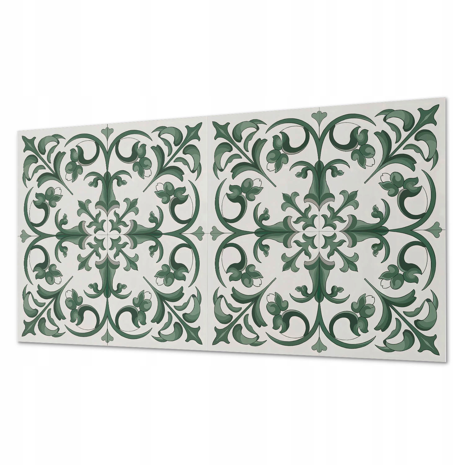 Vinylový podlahový panel Zelený vzor s kvetinovými akcentmi 120 x 60 cm
