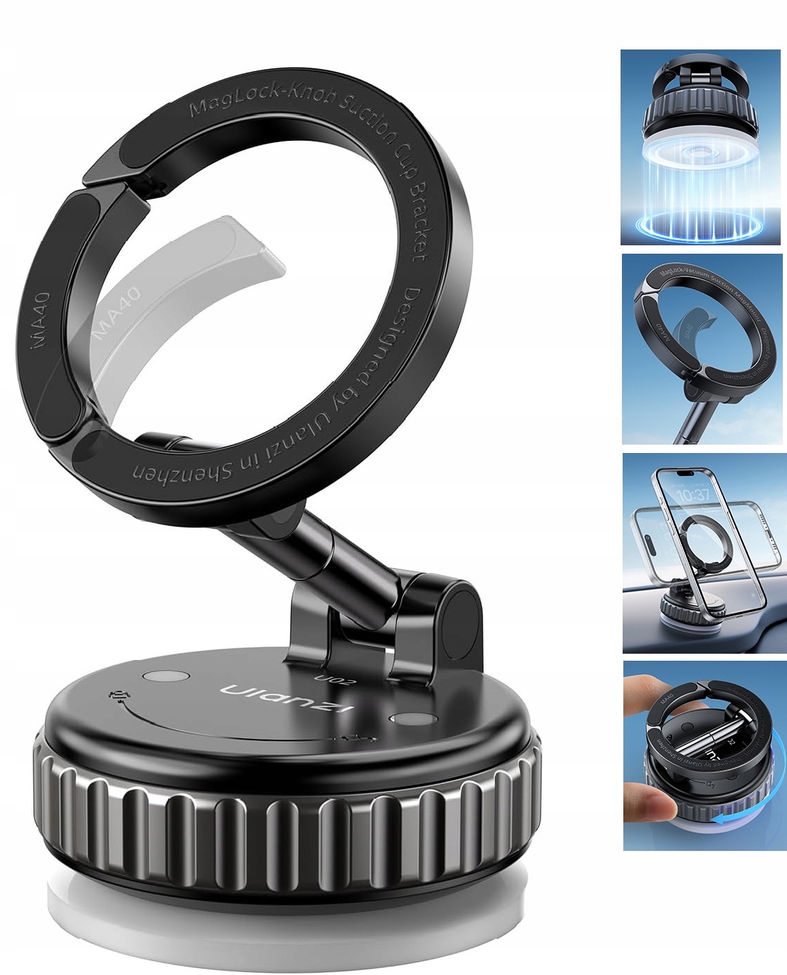 Uchwyt Mocowanie Przyssawka Próżniowa MagSafe 360° Na Telefon Ulanzi MA40